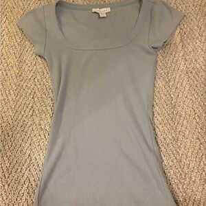 Topshop Sky Blue Short Sleeve Tee